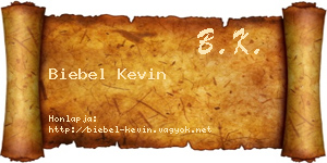 Biebel Kevin névjegykártya