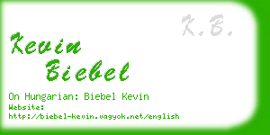 kevin biebel business card